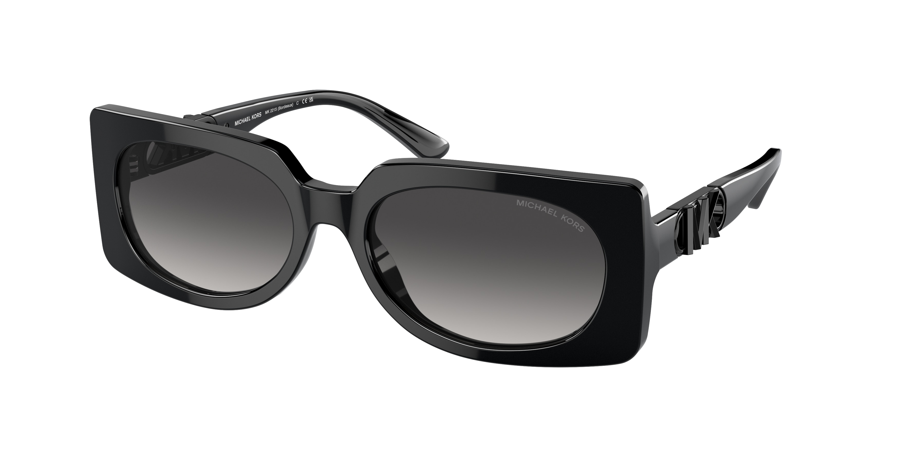 Michael Kors Woman MK2215 BORDEAUX 30058G Sunglasses Acetate Black Grey Squared Normal Shaded-image